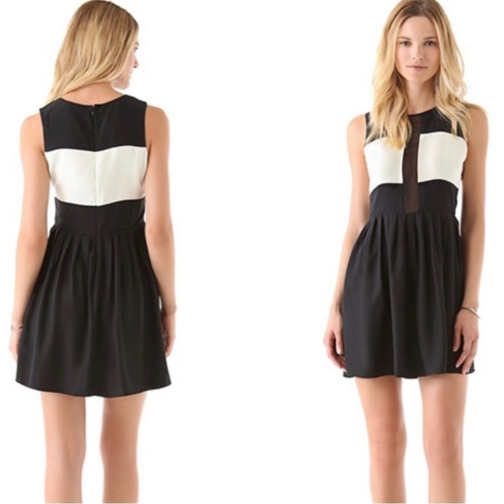 Parker sheer top mini dress XS